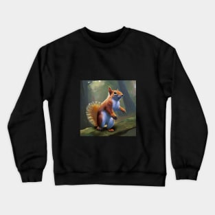 Squirrel Standing In Mountain Crewneck Sweatshirt